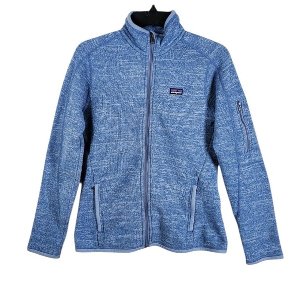 Patagonia Better Sweater Jacket Ws S Blue Heathered Zip Up Fleece Outdoor Hiking - Picture 4 of 12